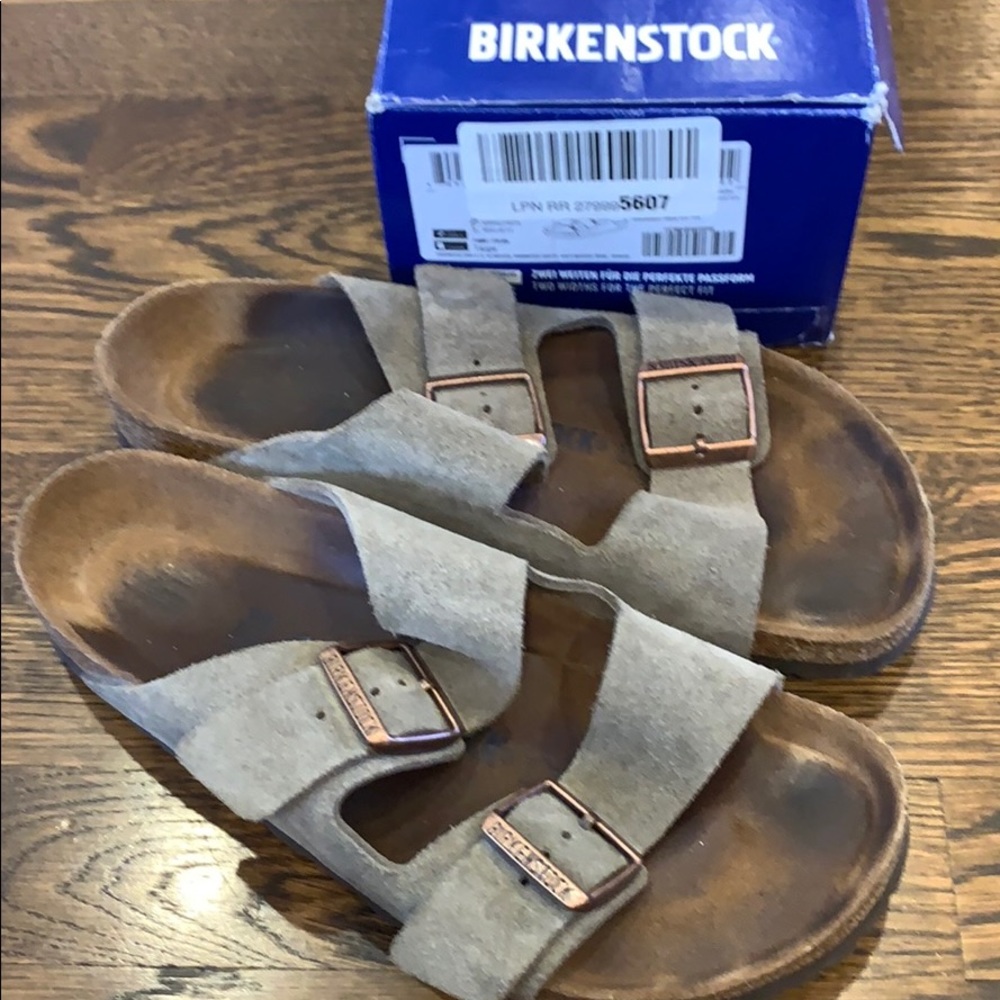 Suede Taupe Birkenstock Sandals